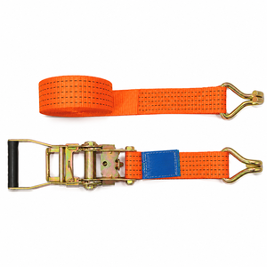 Correa de Amarre de Carga con Trinquete de 50 mm, Certificación CE, 2000 kg, Ganchos Dobles en J, Cinta de Poliéster Resistente para Almacén, Camión, Contenedor - Product Image 1