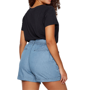 Women's denim shorts Light Blue Denim Breathable Quick Dry <b>Jeans</b> Shorts Casual Summer Wear Stylish Comfortable Custom - Product Image 4