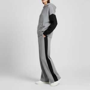 Ensemble de survêtement vintage pour femme en molleton épais, avec sweat à capuche zippé personnalisé, logo brodé, coupe inversée et effet délavé à l'acide - Product Image 3