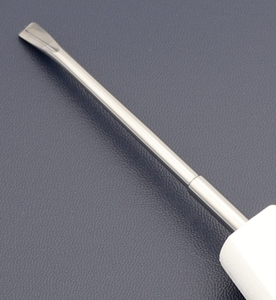 Curved 5mm Luxating Elevator Dental Extraction Instrument 16.5cm Plastic Handle <b>Thin</b> Sharp Blade Periodontal Ligament Cutter - Product Image 2