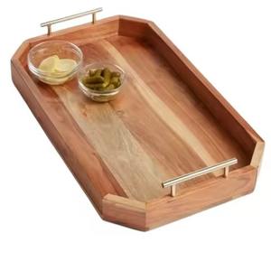 Bandeja de Servir de Madera de Diseño Contemporáneo, Elegante Tabla de Presentación para Comedor, Salón o Cafetería - Product Image 3