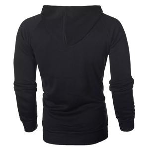 Sweat à capuche zippé intégral pour homme, personnalisable, en coton noir, coupe oversize, grammage lourd, vierge, faible MOQ, vente en gros - Product Image 2