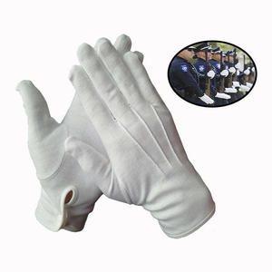 Guantes de Algodón Blancos Personalizados para Desfiles y Ceremonias, con Cierre a Presión, para Guardia de Honor - Product Image 2
