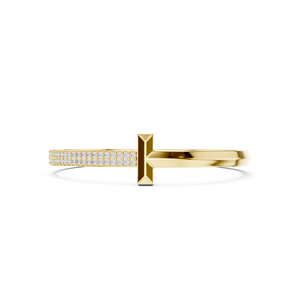 Brazalete de Diamantes con Barra en T Biselada para Hombre – Diamantes de Laboratorio VVS DEF CVD con Micro Pavé en Oro de 9K, 10K, 14K y Plata 925, Joyería Fina - Product Image 1