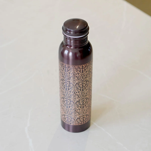 Pure Copper Eco-Friendly Classic Design Handmade Premium Leak Proof Water Bottle Drinking Flask Ayurvedic Wellness Home Travel - Product Image 4