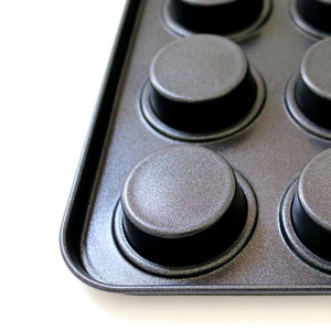 Moule à muffins professionnel 20 cavités, grande capacité, revêtement antiadhésif double face, en acier au carbone, compatible four, sans BPA - Product Image 3