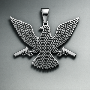 Colgante de águila Hip Hop personalizado, con incrustaciones de moissanita, chapado en oro sobre plata 925, collar de rapero, amuleto Party Empire - Product Image 4