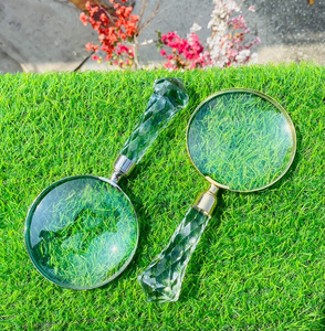 Loupe de lecture élégante avec poignée en cristal de luxe, accessoire de bureau original, cadeau d'anniversaire ou de Noël - Product Image 6