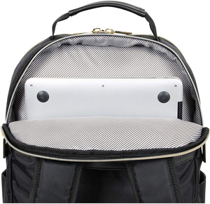 Sac à dos unisexe imperméable en nylon avec doublure, idéal pour ordinateur portable, directement de l'usine, avec poignée/sangle détachable pour l'école et les voyages, compatible OEM/ODM - Product Image 4