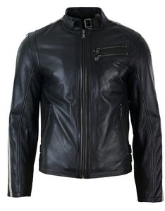 Veste en cuir de vache noire pour homme, 100% de haute qualité, confortable, respirante, hiver, manches longues, col montant, streetwear, fourrure - Product Image 4