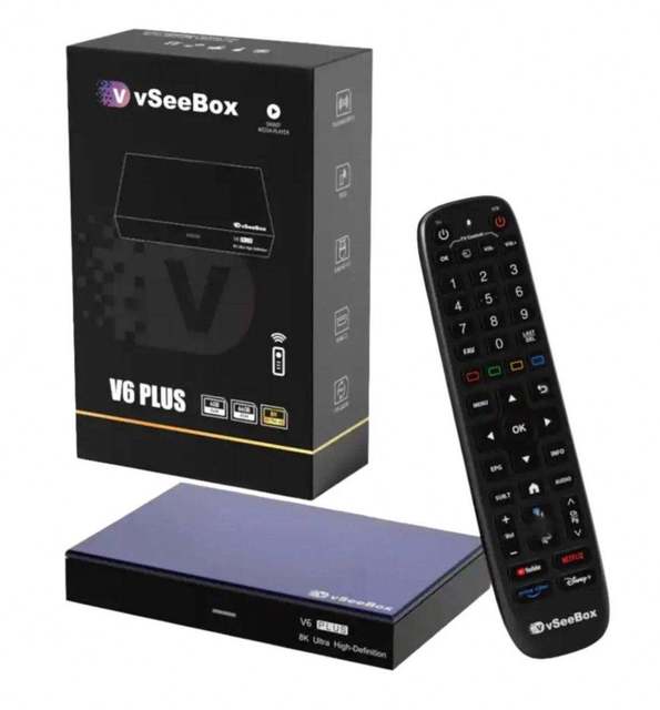 Free Shipping NEW VseeBox V6 Max Plus 2026 Android 14 TV Box 8K HDR 64GB Wi-Fi 6 Portable 3 Year Warranty Original