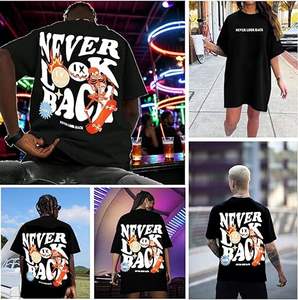 T-shirts Homme Oversize Imprimé Floral et Lettres Style Rétro Streetwear Coupe Ample Décontractée 100% Coton Peigné Personnalisable Respirant Séchage Rapide - Product Image 5