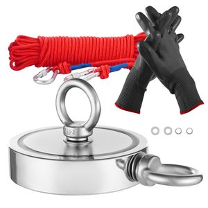 Kit da Pesca Magnetica a Doppia Faccia da 907 Kg (2000 LBS) con Magneti al Neodimio Potenti e Accessori per la Pesca Magnetica, Forza di Trazione per Terre Rare - Product Image 1