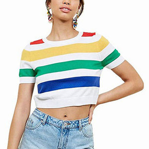 Hot Sale Fashionable <b>Women</b> T-Shirts Custom Embroidery Logo Short Sleeve <b>Women</b> T-Shirts For Sale - Product Image 3