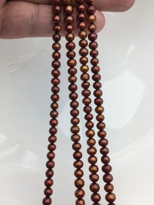 Perlas de Agua Dulce Marrones AAA de 5-6mm, Forma de Patata, Tono Natural, Perlas Sueltas para Joyería, Estilo de Diseñador, Venta al Por Mayor - Product Image 5