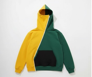 Sudadera con capucha moderna para hombre con cremallera completa y cuello alto, forrada en forro polar de 350 GSM, chaqueta de forro polar premium de alta densidad. - Product Image 4