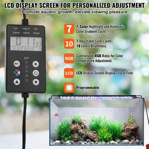 Lámpara LED para Acuario de 18W con Pantalla LCD, Espectro Completo 24/7 para Peceras de Agua Dulce, Brillo Ajustable, Modo Natural, Aleación de Aluminio - Product Image 3