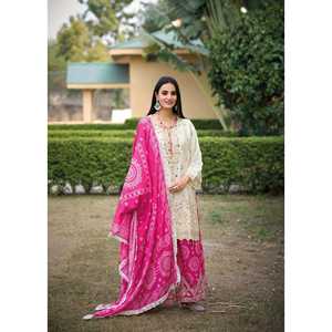 Hermosa parte superior musulmana tradicional y Sharara con espejo real hecho a mano Party Wear Dupatta Set - Product Image 5