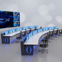 Système de console modulaire pour salle de contrôle, mobilier de studio, bureau de diffusion, poste de travail d'opérateur 911, console de solution professionnelle