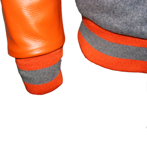 Blousons universitaires unisexes à capuche géométriques surdimensionnés avec patch brodé au crochet personnalisé pour l'hiver, noir et blanc - Product Image 3