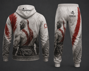 Sinewy Sports God of War Legacy Kratos Premium Warrior Windproof Printed Lightweight Winter Tracksuit Collection Edition - Product Image 2