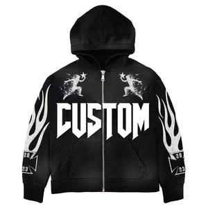 Conjunto Deportivo Personalizado para Hombre, Estilo Vintage, Lavado Ácido, Tejido Grueso, con Logotipo Personalizado, Unisex, en Oferta - Product Image 2