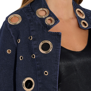 Chaqueta Vaquera Casual Lavada para Mujer Tallas Grandes, Otoño/Invierno/Verano, 100% Algodón, Tejido Transpirable, Venta al por Mayor, Muestra Gratis - Product Image 2