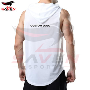 Comfortable OEM ODM Service Best Supplier Custom Logo <b>Running</b> Solid Blank Best Material In White Color Sleeveless <b>Hoodies</b> - Product Image 4
