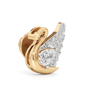 Pendientes de Oro 18K con Diamantes en Forma de Pera, Diseño de Cisne, Joyería de Lujo para Mujer, para Bodas - Product Image 3