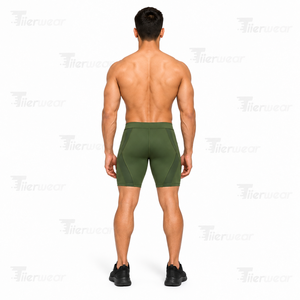 Shorts de compression pour hommes – Tissu extensible performant pour la gym et l'entraînement – Couche de base athlétique – Short de sport sécurisé - Product Image 4