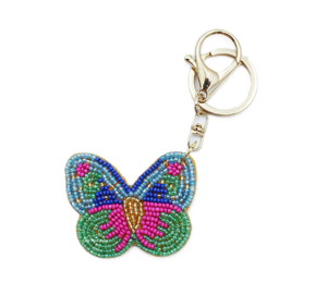 Custom Handmade Embroidered Beaded Sequin Heart State <b>Name</b> Mascot Keychain Charm <b>Tags</b> Back School Baptism Wholesale Supplier - Product Image 5