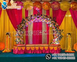 Décoration de scène personnalisable pour la grande nuit de Sangeet, prix abordable, thème arabe, décoration de mariage Mehndi / Cérémonie Haldi USA - Product Image 6