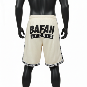 Pantalones cortos de baloncesto para hombre, tela de malla premium, transpirable, cintura elástica, logotipo personalizado con transferencia térmica, pantalones cortos deportivos de baloncesto para hombre - Product Image 2