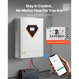 Inverter Solare Ibrido 6000W Tutto-in-Uno Onda Pura 48V DC Monofase 220/230V AC Integrato - Product Image 4