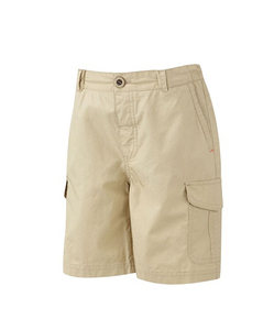 Pantalones Cortos Cargo Color Caqui para Hombre, Cintura Media, Cierre de Botones, Estilo Bermuda Informal con Bolsillos, 100% Algodón, Tejido Transpirable - Product Image 1