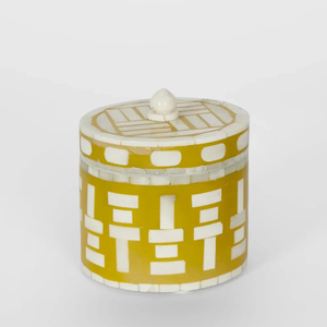 FAIZA CRAFT Luxury Blue <b>White</b> Geometric <b>Plastic</b> Decorative <b>Storage</b> <b>Box</b> Gold Lid Jewelry Organizer Handmade Multifunction - Product Image 6