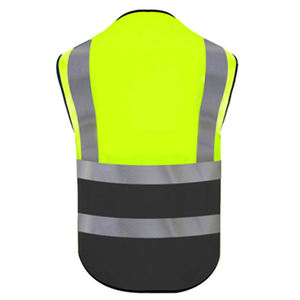 Gilet de sécurité 100% polyester haute visibilité, réfléchissant, pour travaux routiers, anti-plis, respirant, grandes tailles, hiver - Product Image 4