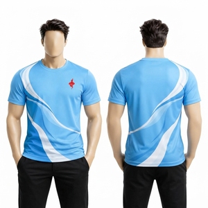 เสื้อยืดผู้ชายทรงสบาย ระบายอากาศได้ดี โครงสร้างแข็งแรง ผลิตตามแบบ OEM ผลิตจากผ้าคอตตอนผสม คอกลม แขนสั้น - Product Image 6