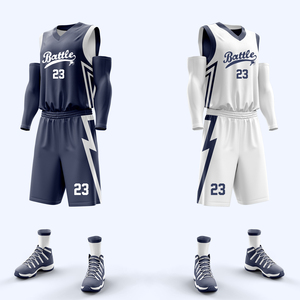 Ensemble de maillots de basket-ball sans manches pour hommes personnalisés, impression sublimée, polyester à séchage rapide, vêtements de sport d'été, coupe régulière pour adultes - Product Image 4