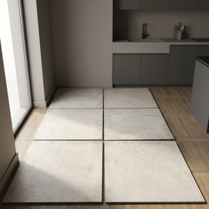 Baldosas de Porcelana Esmaltada para Exteriores de Grado Comercial, 2 cm de Grosor, 600x600 600x900 mm, Resistentes, Modernas, Color Crema - Product Image 1