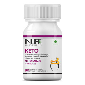 อาหารเสริมวิตามินลดน้ำหนักคีโต รับรองมาตรฐาน GMP จาก INLIFE - 90 แคปซูล สำหรับผู้ใหญ่ ลดน้ำหนัก อายุการเก็บรักษา 24 เดือน ไม่เหมาะสำหรับสตรีมีครรภ์ - Product Image 1