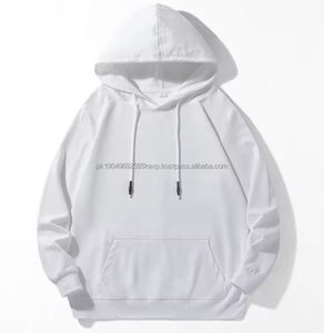 Sudadera con Capucha Extra Grande de Forro Polar Lisa Personalizada al por Mayor para Otoño, Sudadera con Capucha con Bolsillo Tipo Canguro - Product Image 3