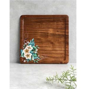 HASANCRAFT Bandeja de madera hecha a mano para servir en el hogar Hotel o restaurante Producto al por mayor - Product Image 1