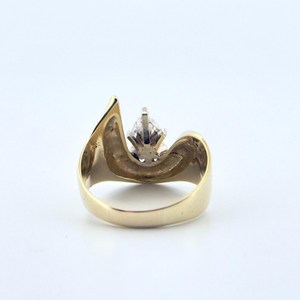 Unique Design 1.02CT VS1 Pear Cut Lab Grown Diamond <b>Statement</b> <b>Ring</b> 10K Solid Gold Fine Wedding Party Surprise Gift for Bride - Product Image 5