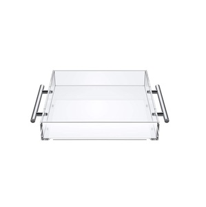 Customized square Acrylic Tray <b>clear</b> Acrylic Tray for Serving Elegant Quality Acrylic Tray Hotel Restaurant Tea Serving Tray - Product Image 1