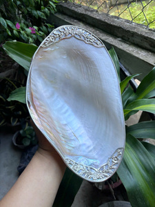 ถาดเปลือกหอยธรรมชาติลดราคาพิเศษ จานมุกขัดเงา จานใส่ไข่ปลาคาเวียร์ ของขวัญสุดหรู ขายส่ง - Product Image 3