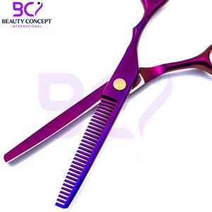 Tijeras de entresacar de doble filo ultraafiladas de acero inoxidable 2026 de alto rendimiento, 6.0 pulgadas, color morado, servicio OEM ODM - Product Image 5