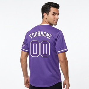 Maillot de baseball personnalisé en gros, impression numérique, respirant, été, grande taille, vêtements de sport unisexes - Product Image 3