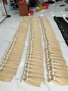Extensiones de Cabello Virgen Vietnamita, Súper Dobles, Tejido Natural Liso, Color Rubio, 100g - Product Image 3