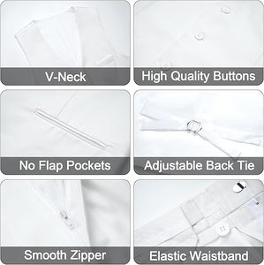 Wholesale Luxury Office Men Suit Wedding Formal Dress White Color <b>Pant</b> Coat Polyester Material Use Business Suit Set Custom Logo - Product Image 2